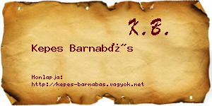 Kepes Barnabás névjegykártya